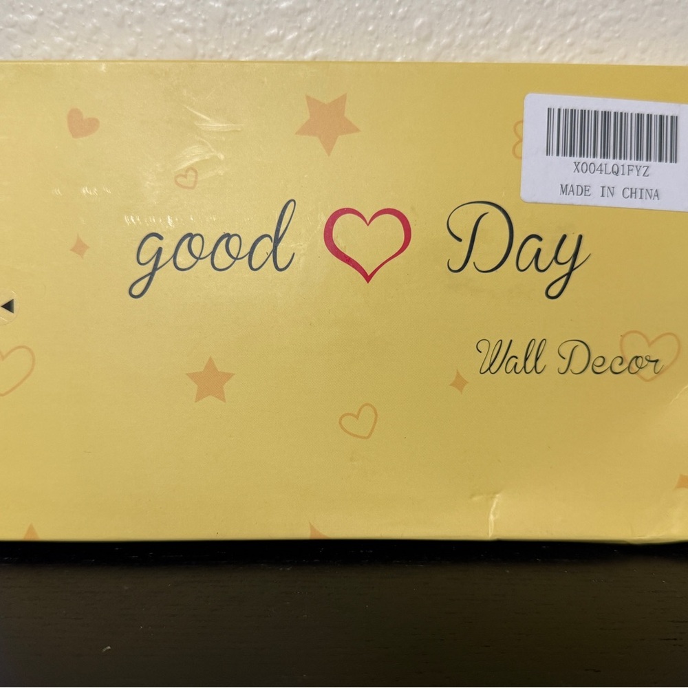 Black “Good Day” Metal Wire Wall Decor Written Word Sign - 12” x 16”